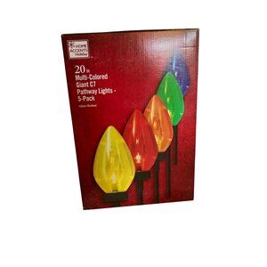 Home Accents Holiday Multi Colored Giant C7 Pathway Lights